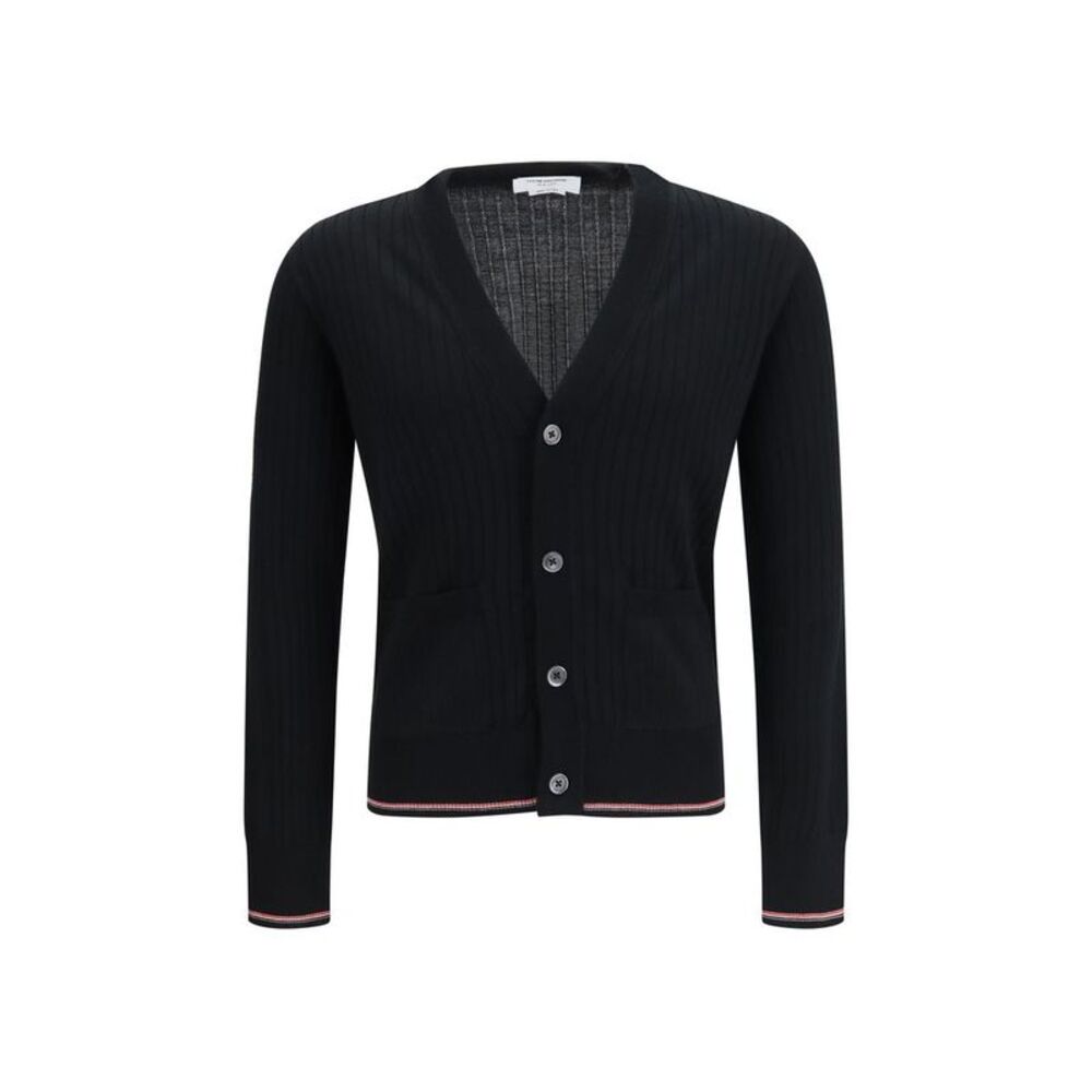 Thom Browne Black Wool Oves Aries Men's Cardigan